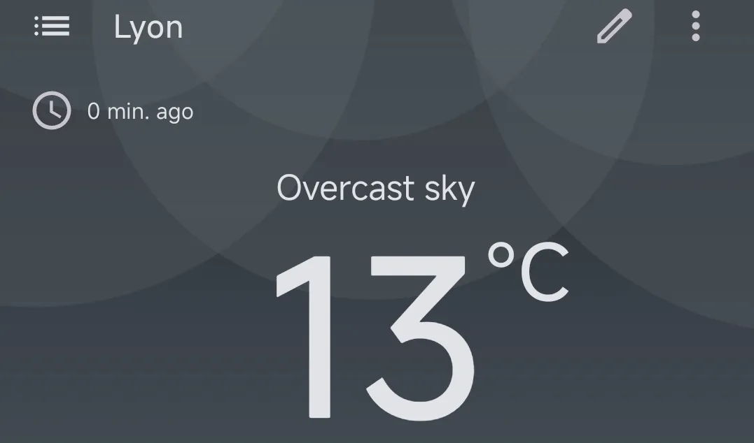 Breezy Weather home screen